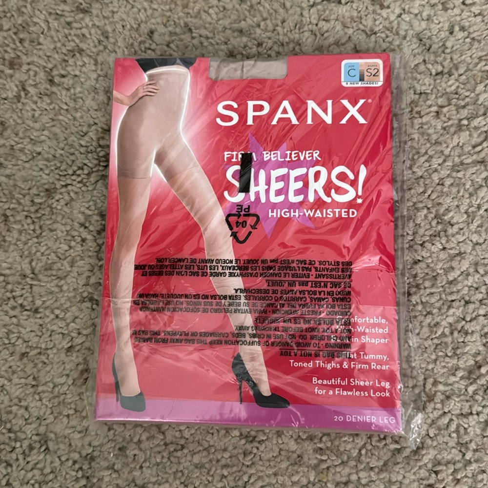 Brand new Spanx firm believer sheers high waisted tights in size C shade S2